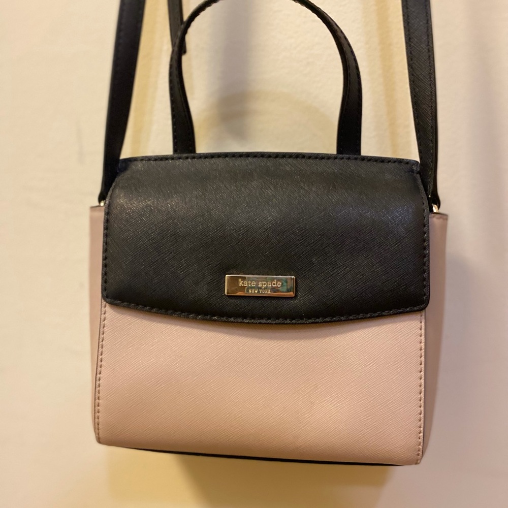 Kate Spade Laurel Way Mini Alisanne Crossbody Bag In Blackalmondine.